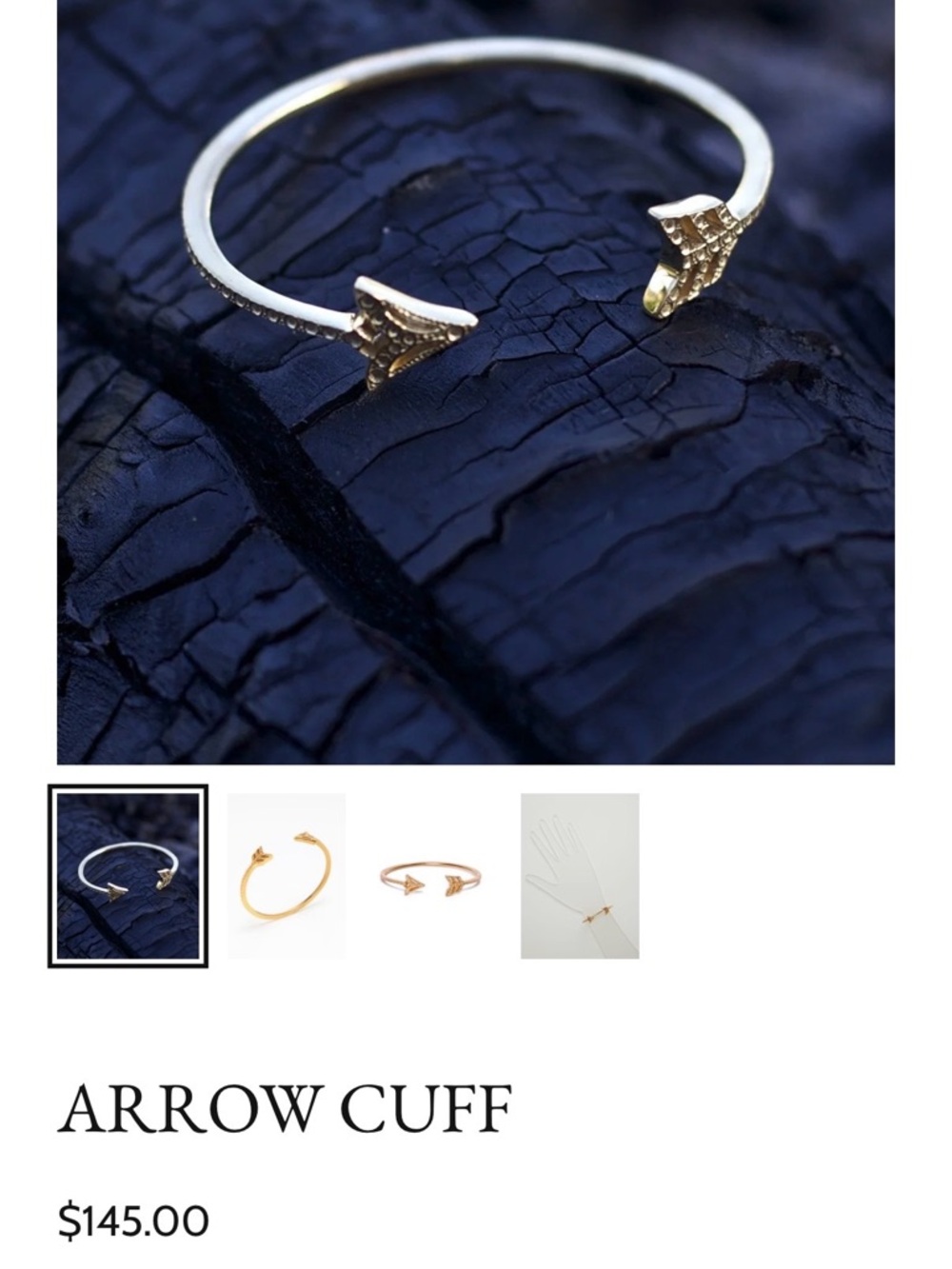 Eddera Arrow 18K Gold Plated Arrow Bracelet